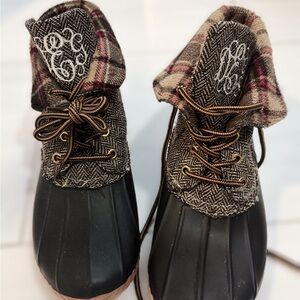 Stylish Plaid Women's Boots